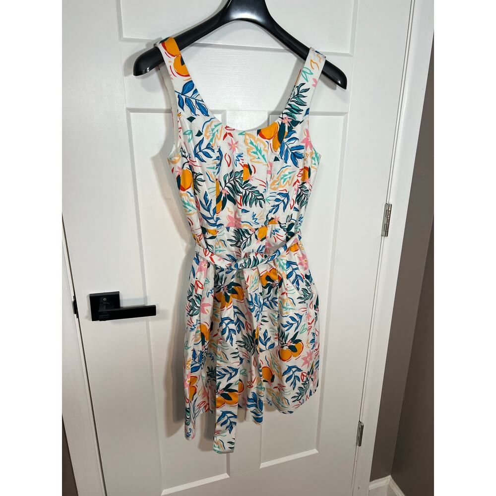Anne Klein Sleeveless Spring Summer Mini Peach Dress Size 6 Medium Women‎ Bright - Picture 3 of 9